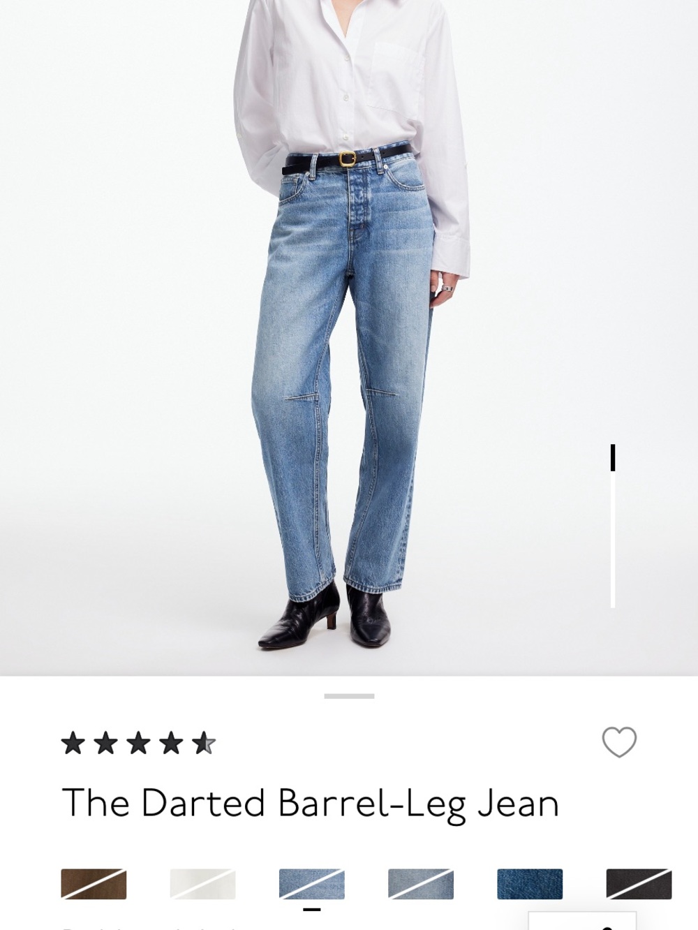 The Darted Barrel‑Leg Jean — Light Blue